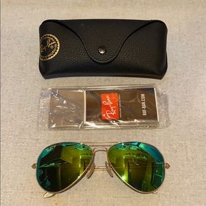 Ray-ban polarized green/blue aviators